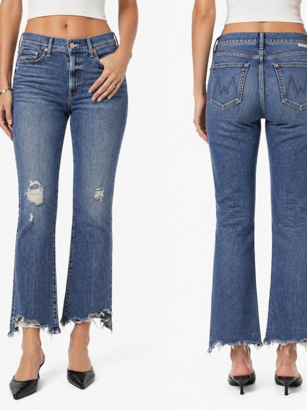 MOTHER The Insider Crop Step Chew Jeans in Dancing on Coals‎ 24